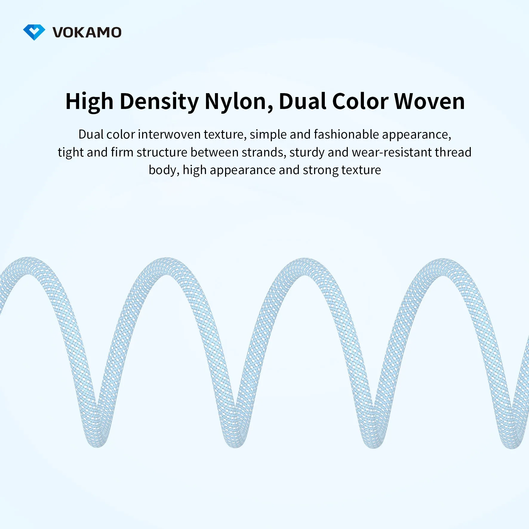 VOKAMO 60W Braided USB-C to USB-C Fast Charging Cable