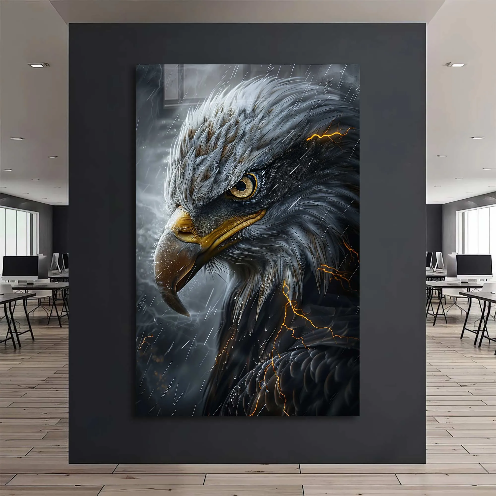 Wild Eagle - Tempered Glass Wall Art