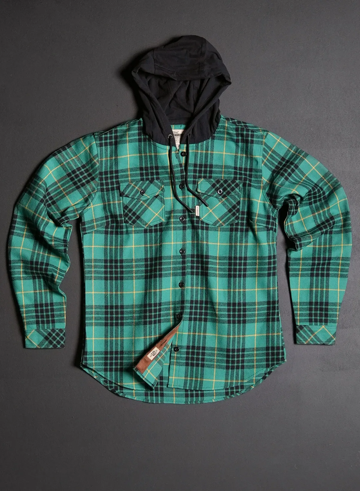 WOMEN'S HOODED FOREVER FLANNEL - GREEN