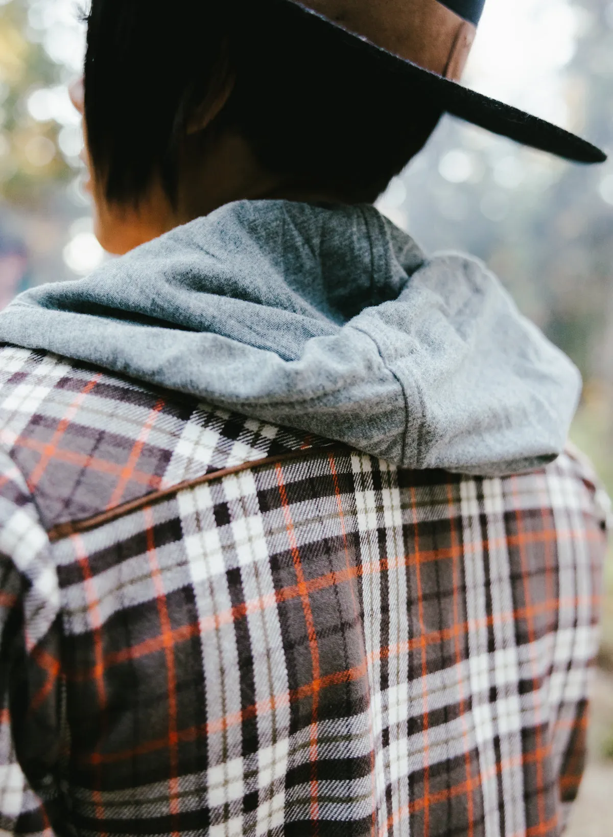 WOMEN'S HOODED FOREVER FLANNEL - ORANGE