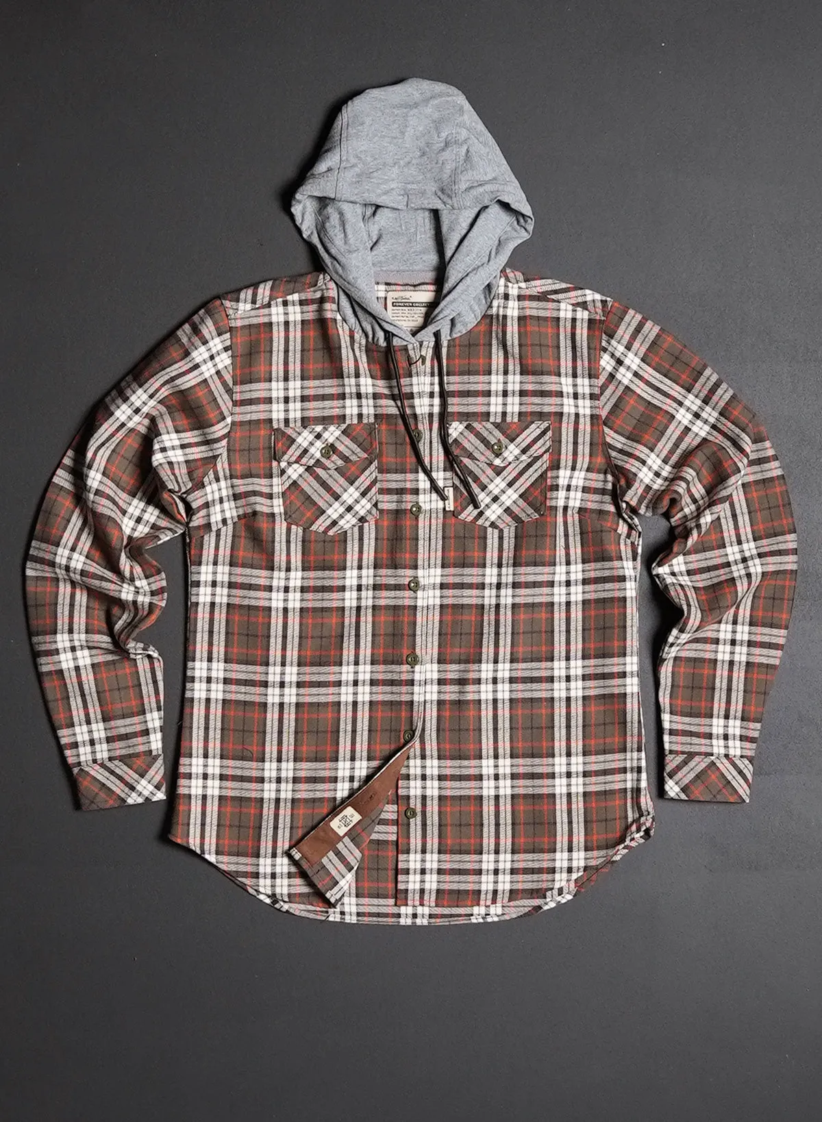 WOMEN'S HOODED FOREVER FLANNEL - ORANGE